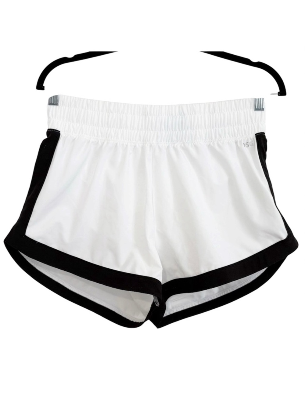 DSG Athletic Running Shorts White Black Lined Medium Activewear Athleisure